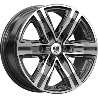K&K R8 7.5x17 6*127 ET45 DIA77.8 Алмаз черный 