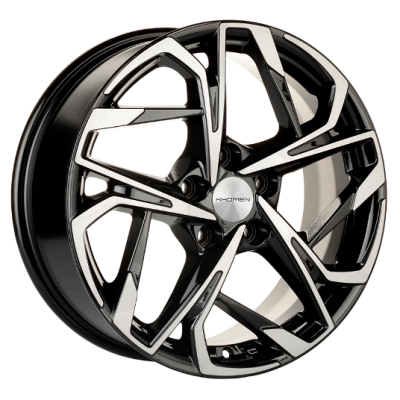 Khomen KHW 1716 7x17 5*114.3 ET48 DIA67.1 Black-FP 