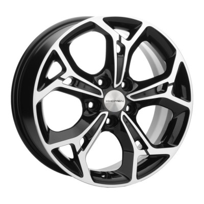 Khomen KHW 1702 7x17 5*108 ET43 DIA65.1 Black-FP 