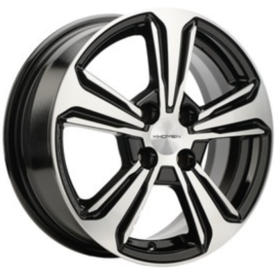 Khomen KHW 1502 6x15 4*100 ET48 DIA54.1 Black-FP 