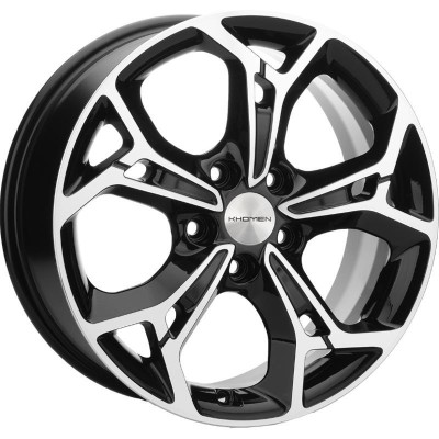 Khomen KHW 1702 7x17 5*114.3 ET37 DIA66.6 Black-FP 
