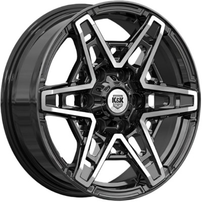 K&K Блэкберн 8x17 6*139.7 ET25 DIA106.1 Алмаз черный 