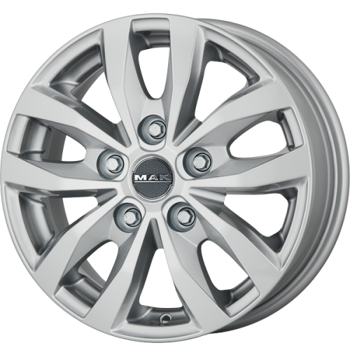 MAK Load 5 6.5x15 5*160 ET58 DIA65.1 Silver 