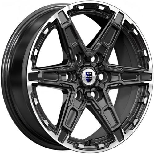 K&K Дистрикт 8x18 6*114.3 ET25 DIA66.1 Черный бриллиант 