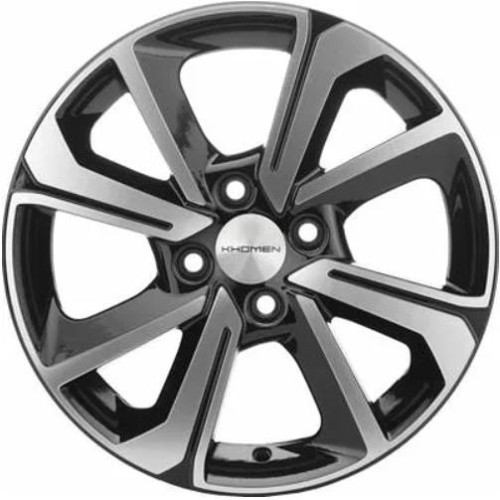 Khomen KHW 1501 6x15 4*100 ET39 DIA56.6 Black-FP 