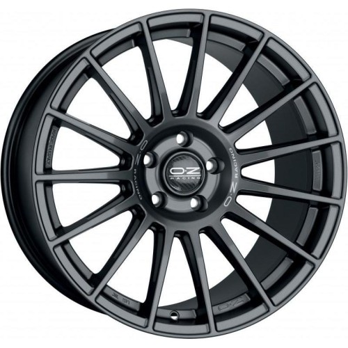 OZ Superturismo LM 9.5x19 5*112 ET21 DIA66.6 Matt Graphite Silver Lettering 