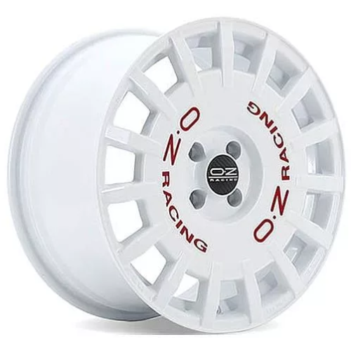 OZ Rally Racing 8x17 5*100 ET48 DIA68 Race White + Red Lettering 