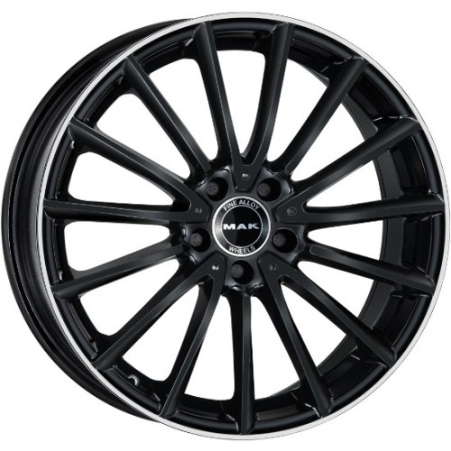 MAK Komet 8x18 5*112 ET48 DIA66.6 Gloss Black Mirror Ring 